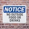 Signmission No Outside Food Or Drinks, 14 in W x Rectangle, Plastic OS-2PACK-NS-P-1014-L-14715 - alternate 5